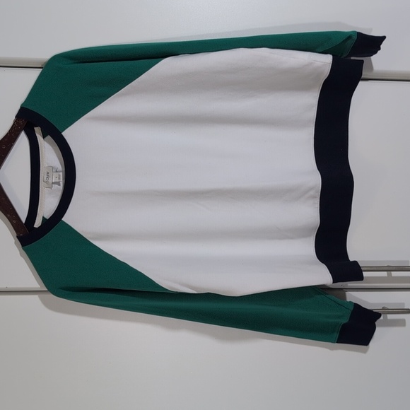 J.Crew Fleece Color Blocked Sweatshirt Size Large - Picture 1 of 7